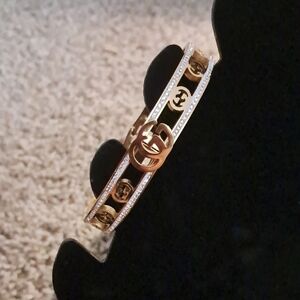 Chic Gold and Black Bracelet